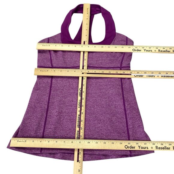 Lululemon Scoop Neck Tank Top Heathered Purple Size 8 (no pads) - Picture 6 of 15